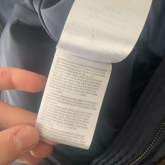 Silvian heach Italian navy puffer coat - Picture 7 of 8